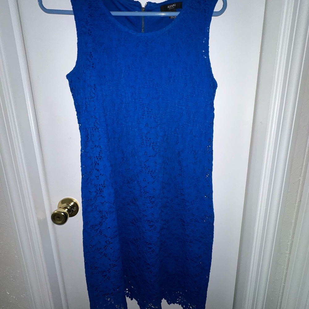Alfani Vibrant Blue Lace Mini Dress